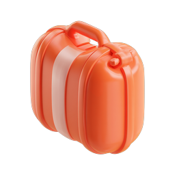 Orange Portable Canister Icon | 3D Rendered Container