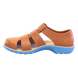Orange Leather Sandal with Blue Sole Icon