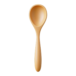 Orange Spoon Icon | 3D Kitchen Utensil Design