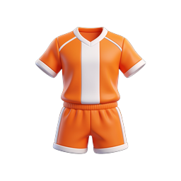 Orange Sports Kit Icon - 3D Athletic Uniform