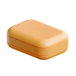 Orange Storage Box 3D Icon for Apps and Websites