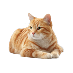 Orange Tabby Cat Icon - Realistic Ginger Feline Illustration
