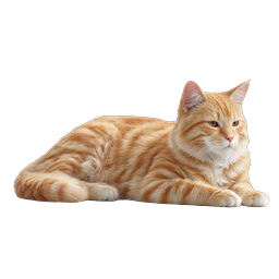 Orange Tabby Cat Realistic Icon - Stunning Feline Design