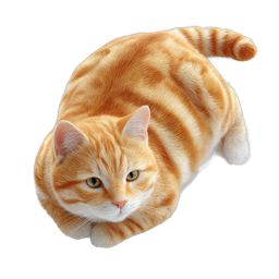Realistic Orange Tabby Cat Icon | Detailed Feline Illustration