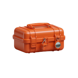 Orange Toolbox 3D Icon - Professional Tool Case Design