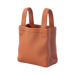Orange Tote Bag 3D Icon - Realistic Shopping Bag