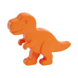 Orange Toy T-Rex Dinosaur 3D Icon