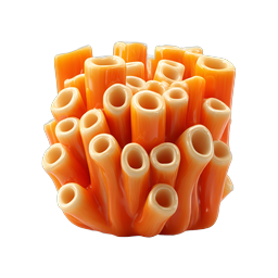Orange Tube Coral Icon - 3D Marine Life Design