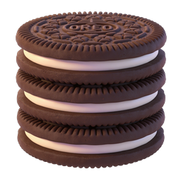 Pile de biscuits Oreo - Icône 3D réaliste