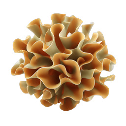 Organic Clay-Style Mushroom Cluster 3D Icon