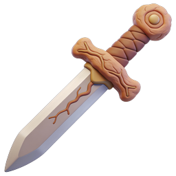 Organic Fantasy Dagger Icon - 3D Rendered Weapon