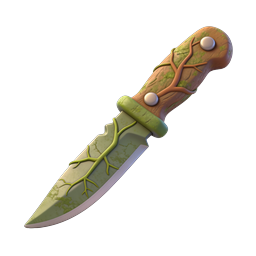 Organic Moss Knife Icon - Nature Fantasy 3D Render
