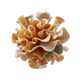 Organic Mushroom Cluster 3D Icon