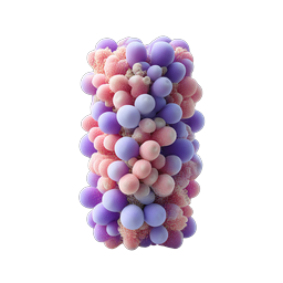 Organic Sphere Cluster 3D Render Icon | Pastel Coral Design