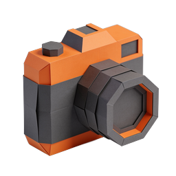 Origami Paper Craft Camera Icon | Low-Poly Photography