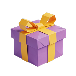 Origami Gift Box Icon - 3D Paper Craft Present