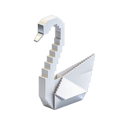 Origami Number Two 3D Icon - Isometric Design