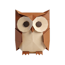 Origami Paper Owl Icon - Handcrafted Geometric Design