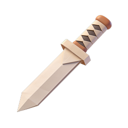 Origami Paper Sword 3D Icon | Fantasy Weapon Design