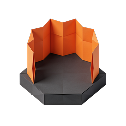 Origami Stage Icon - Paper Craft Presentation Platform