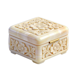 Ornamental Jewelry Box with Floral Carvings Icon