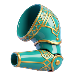Ornate Teal Armor Gauntlet Icon - Fantasy 3D Design