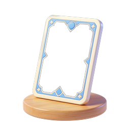 Ornate Card Icon with Blue Decorative Border