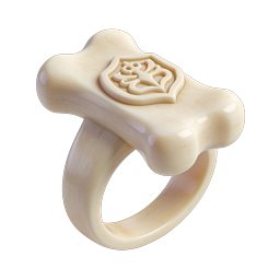Ornate Heraldic Crest Ring - Luxury 3D Icon