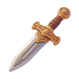 Ornate Fantasy Dagger Icon - Medieval Weapon