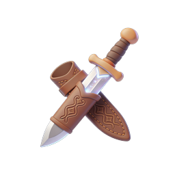 Ornate Dagger with Leather Sheath Icon