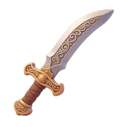 Ornate Fantasy Sword Icon - Medieval Weapon Design