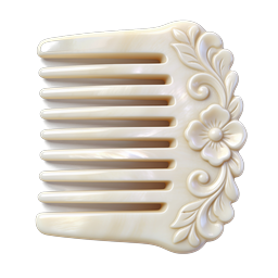 Ornate Floral Hair Comb Icon - Elegant Beauty Accessory