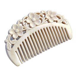 Ornate Floral Hair Comb Icon - Vintage Beauty Accessory