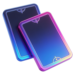 Ornate Fantasy Game Cards Icon - Premium 3D Design
