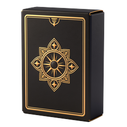 Ornate Gold and Black Spellbook Tome Icon - Fantasy 3D Render