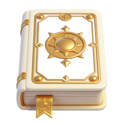 Ornate Golden Bible 3D Icon - Sacred Scripture
