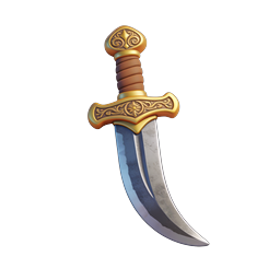 Ornate Golden Dagger Icon | Fantasy RPG Weapon Asset