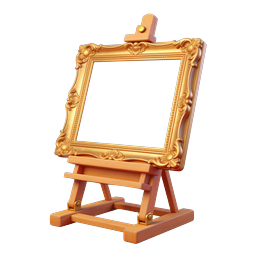 Ornate Golden Easel Icon | Classic Art Display Frame