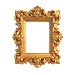 Ornate Golden Baroque Picture Frame Icon