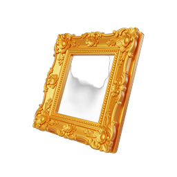 Ornate Golden Picture Frame Icon | Luxury Baroque Design