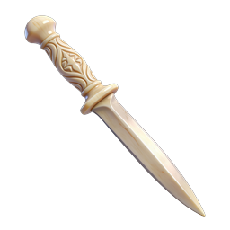 Ornate Ivory Dagger Icon - Detailed Fantasy Weapon