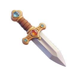Ornate Jeweled Fantasy Dagger Icon - 3D Render