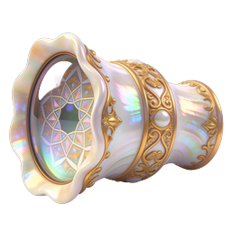Ícone decorativo de caleidoscópio iridescente ornamentado