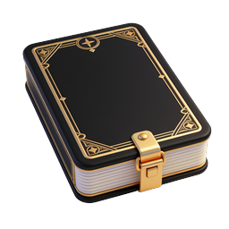 Icono de libro de hechizos ornamentado - Tomo adornado en oro