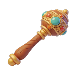 Ornate Maraca Musical Instrument 3D Icon
