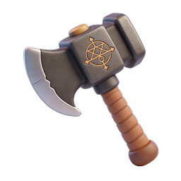 Ornate Medieval Battle Axe 3D Icon | Fantasy Weapon