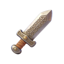 Ornate Medieval Dagger Icon with Celtic Engravings