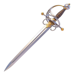 Ornate Medieval Sword Icon - Fantasy Weapon Design