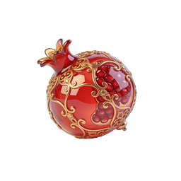 Ornate Gold Pomegranate Icon - Luxury Decorative