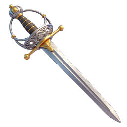Ornate Rapier Sword Icon | Medieval Fantasy Weapon